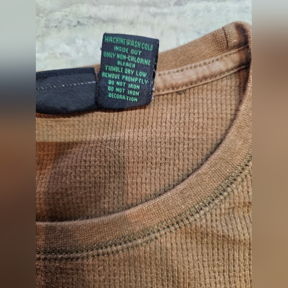 John Deere Women's XL Thermal Graphic Shirt Pink Brown Rhinestone Long Sleeve - Picture 4 of 8